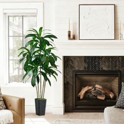 FSOHOI Artificial Dracaena Tree-5FT Tall Fake Plants